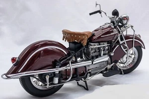 Motorcycle Easy Touring Bike Vintage Indian Rider 1930s 1940s Built Model 1:10 - Picture 1 of 12
