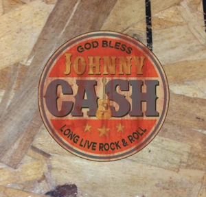 God Bless Johnny Cash Long Live Rock N Roll Decal Sticker Vintage Window Laptop - Picture 1 of 1