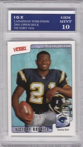 LADAINIAN TOMLINSON ROOKIE CARD 2001 UD Victory Football GEM MINT 10 Football RC - Picture 1 of 1