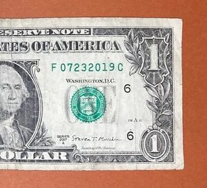 23. Juli 2019 (F 07232019 C) Geburtstagsschein 1 Dollar One Dollar Schein - Bild 1 von 3
