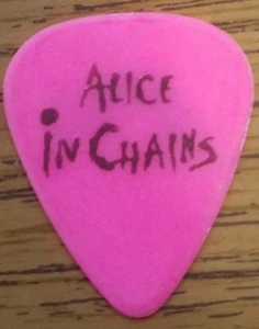 MIKE STARR (RIP) ALICE IN CHAINS Authentic pink Guitar Pick - Picture 1 of 2