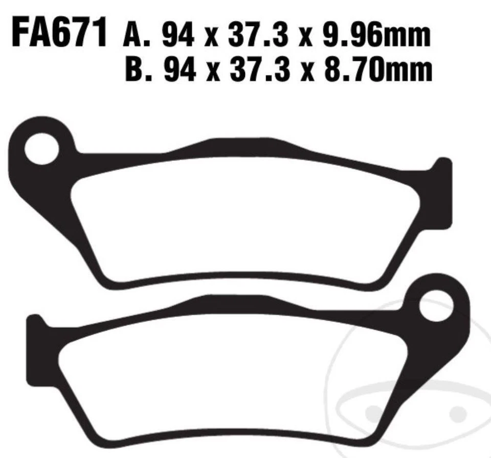 EBC Bremsbeläge FA671HH für BMW K 1200 S K12S/K40 K 1300 R S K40/K12S R K43/K12S - Bild 1 von 1