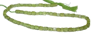 4 mm bis 5,5 mm x 3 mm bis 3,5 mm Peridot Individuell Schliff Quadrat Rechteck Perlen 16 Zoll Strang - Bild 1 von 2