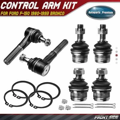 6x rótula delantera y extremos de varilla de amarre exterior para Ford F-150 1980-1993 Bronco 80-96 Foto 1 de 4