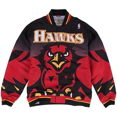 Chaqueta de calentamiento auténtica MITCHELL & NESS NBA ATLANTA HAWKS 95 Foto 1 de 2