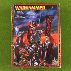 Warhammer Dark Elf Battalion (** INCOMPLETE **) Plastic OOP Games Workshop Elves - Picture 1 of 9
