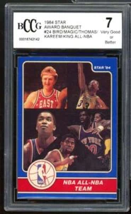 1984 Star Awards Banquet #24 Bird/Magic/Thomas/Kareem Card BGS BCCG 7 Very Good+ - Picture 1 of 2