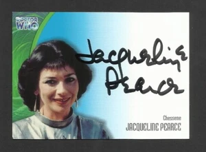 DOCTOR WHO JACQUELINE PEARCE AUTOGRAPH CARD AUTHENTIC HAMMER HORROR ACTRESS - Picture 1 of 2
