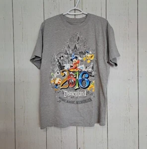 DisneyLand by Hanes Größe Large grau Grafik Kurzarm Mickey Mouse T-Shirt - Bild 1 von 6