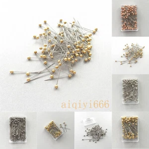 100 PCS Round Head Pins Sewing Corsage Straight Pins DIY Dressmaking Decoration - Picture 1 of 19