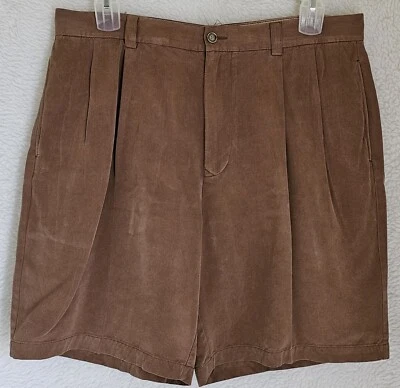 Tommy Bahama Mens Shorts Size 36 Brown Silk - Image 1 of 4