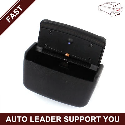 X AUTOHAUX Universal Piece of 1 Black Rectangle Blue LED Light Cigarette Ashtray Holder