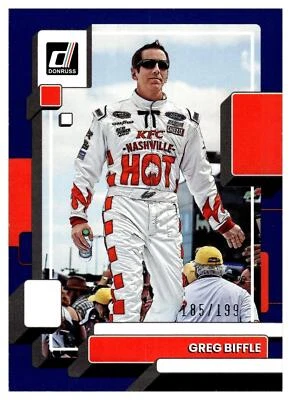 2023 Donruss Racing Navy Blue #102 Greg Biffle #185/199 - Image 1 of 2