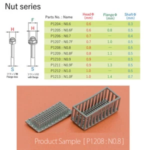 MFH 3D Printed Nut with Flange (flange: 1.4mm, shaft: 0.7mm, 100pcs) - Picture 1 of 1