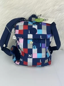 Kipling Cubed Backpack Multicolor Bag New - Picture 1 of 7
