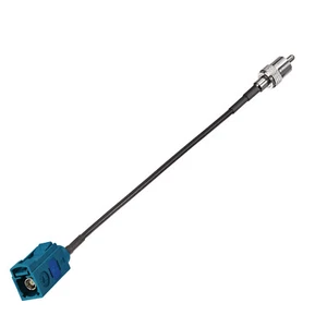 RCA Male Plug To Fakra-Z Female RG174 Cable Antenna Extension 50Ω Pigtail 15cm - Zdjęcie 1 z 5