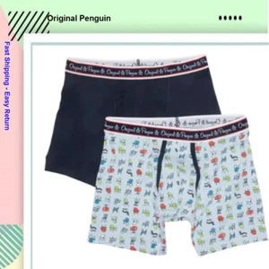 ORIGINAL PENGUIN Men's Assorted Boxer Briefs 2-Pack, S - Picture 1 of 2