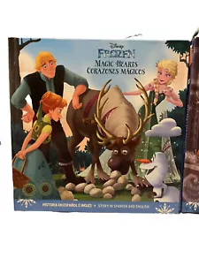Bilingual Disney Frozen Sisters & Magic Hearts 2 Books - Picture 1 of 4