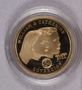 2011 Great Britain Prince William & Catherine Gold 1/2 & 1 Sovereign Set. Rare! - Picture 1 of 8