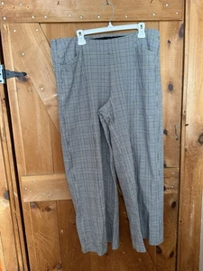 Old Navy Womens Size XL Gray Plaid High-rise  Pixie Wide Leg Pants - Picture 1 of 4