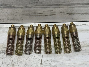 Lot of 8 Brass Air Brake Hose End Connector 3/8"x 3/8" Male NPT W/ Spring Guard - Foto 1 di 7
