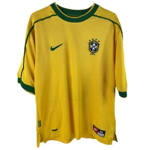 Original Brasilien 1997-1998 Nike Team Ronaldo 9 besticktes Fußballtrikot Medium - Bild 1 von 7