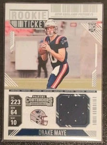 Drake Maye #RTS-DME 2024 Panini Contenders Football Rookie Ticket Patch SP RC - Picture 1 of 3