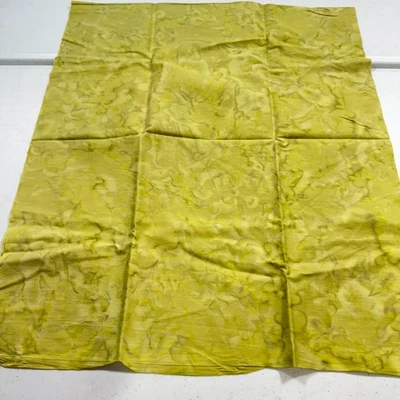 batik quilting fabric cotton green abstract tie dye 18x42 - Image 1 of 4