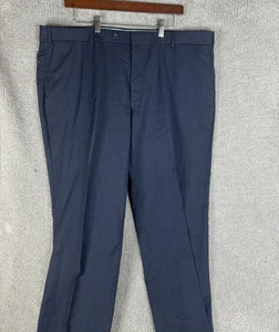 Pantalones de vestir Ballin Dunhill para hombre 42 azul marino súper 120s lana ajuste tradicional - Imagen 1 de 20
