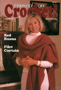 Vintage Hooked on Crochet Newsletter Craft Book #8 Needlework 1980s Design - Picture 1 of 2