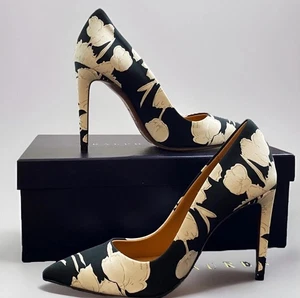 Ralph Lauren Purple Label Celia B&W Flowers RARE Shoes EU Size 36 US 6 ITALY - Picture 1 of 19