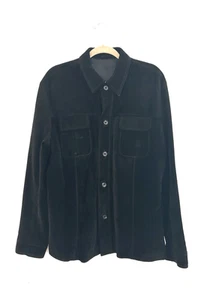 Reiss Jacket Men’s Real Suede Black VTG 1997 Chore Lined Coat Trucker Size XL - Picture 1 of 17