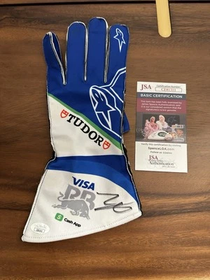 Isack Hadjar Signed Visa RB Racing Bulls Race Glove F1 Star JSA Auth Red Bull - Image 1 of 4