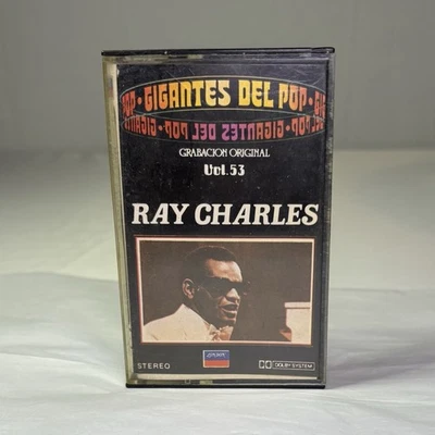 Ray Charles- Gigantes Del Pop Vol. 53, Cassette Tape PAPER LABELS - Image 1 of 4