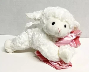 Baby Gund Lena Lamb Plush Lovey White Pink Sheep Satin Prays Lord's Prayer - Picture 1 of 4