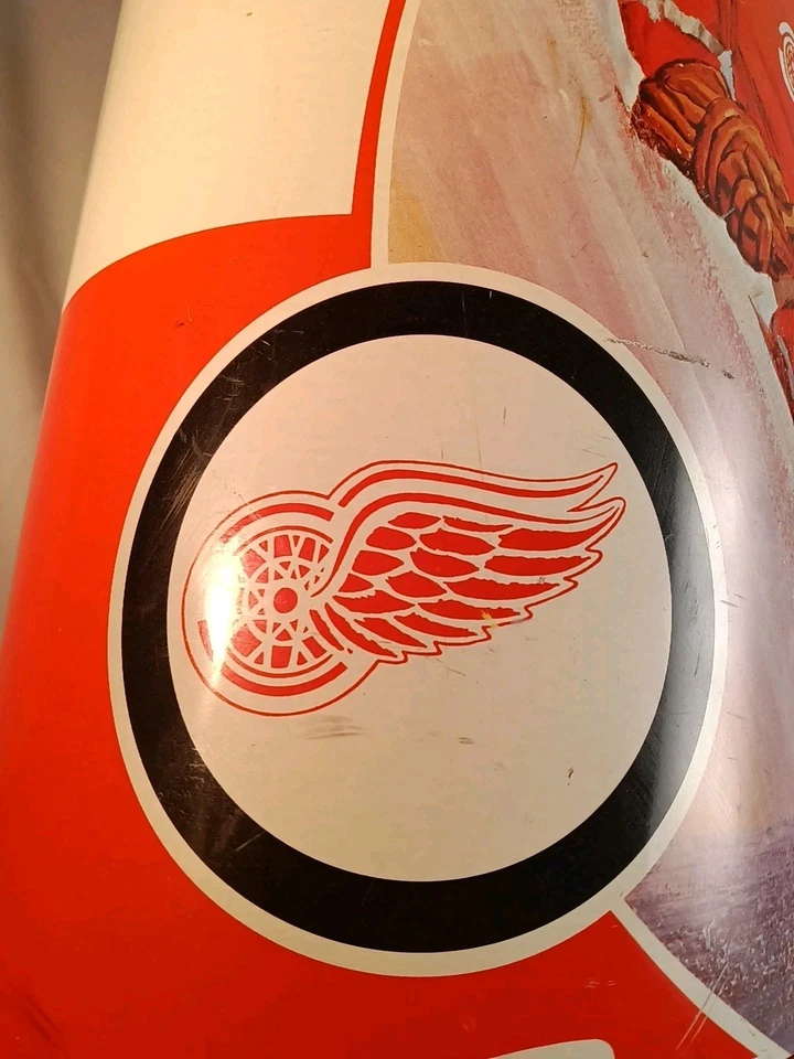 RARE! VINTAGE 1971 DETROIT RED WINGS Metal Trash Can NHL Hockey Man Cave  - Image 1 of 4