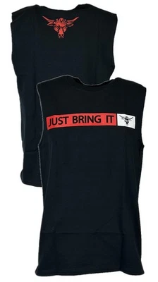The Rock Just Bring It Sleeveless Mens Black Muscle T-shirt - Image 1 of 4