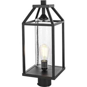 Outdoor Pole Light Fixture Large Porch Walkway Fence Post Pathway Lantern 20.51" - Picture 1 of 7
