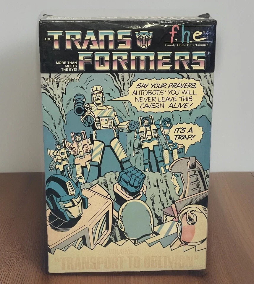 Vtg Transformers VHS Volume 7 Transport to Oblivion 1985 FHE RARE Big Box Rental - Image 1 of 4