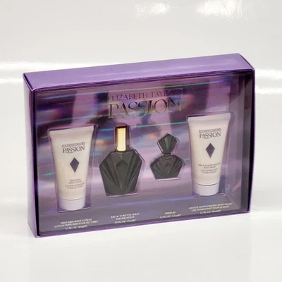 💜Elizabeth Taylor’s PASSION 4 piezas Set de regalo Perfume + Jabón corporal + Loción Nuevo en caja💜 Foto 1 de 4