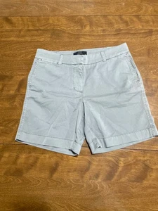 J Crew Womens Chino Shorts Light Gray Bermuda 6 Inseam High Rise 2 Classic - Picture 1 of 6