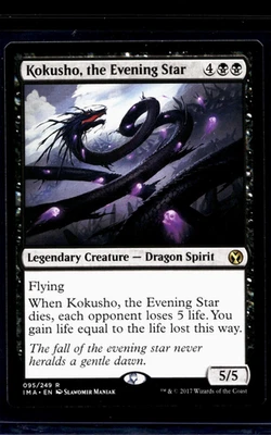 2017 MTG Magic The Gathering IMA Iconic Masters #95 Kokusho the Evening Star - Image 1 of 2