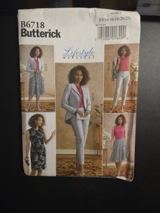 Butterick 6718 Wardrobe Pattern Dress Skirt Pants Jacket Top size 6-14     Uncut - Picture 1 of 3