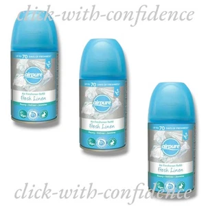 3 x AirpureFresh Linen Automatic Spray Refills Upto 70 Days 250ML - Picture 1 of 1