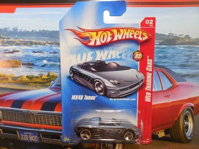 Hot Wheels MX48 Turbo 078/196 Web Trading Cars 02 de 24 Blue Die-Cast Car 2008 Foto 1 de 3