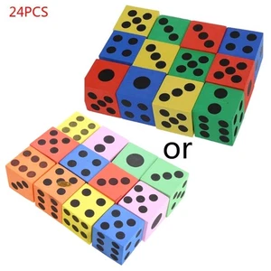 24Pieces Six Sided Foam 3.7mm Dot for Math Teaching Board Game - Picture 1 of 8