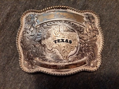 Hebilla de cinturón Texas 1977, ¡placa de plata! Foto 1 de 4