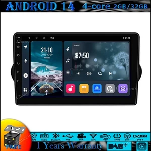 9"Android 14 Car Radio Stereo Carplay GPS Navigation DAB For Fiat Tipo 2015-2018 - Picture 1 of 12