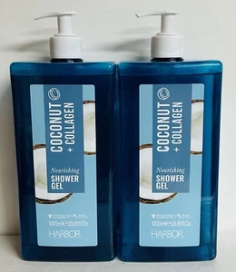 2-Pack Harbor ~ Coconut & Collagen Nourishing Shower Gel 33.8 fl oz Each - Picture 1 of 2
