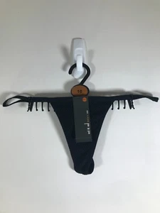 Womens Black Size 10 Edited Body Thong Underwear G String Lingire Ribbed Nylon - Picture 1 of 6